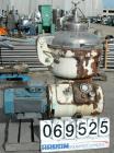 Used Alfa-Laval Model TGV-214H Solid Bowl Disc Centrifuge. 329 Stainless steel construction (product contact areas). Separator design, bottom feed, centripetal pump liquid discharge. Direct drive con...