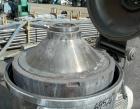 USED: Alfa-Laval model TGV-214H solid bowl disc centrifuge, 316 stainless steel construction (product contact areas). Separator design, bottom feed, centripetal pump liquid discharge. Direct drive co...