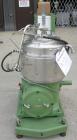 Used Westfalia BKA-25-86-076 Solid Bowl Disc Centrifuge, 316 Stainless Steel Construction (product contact areas). Maximum bowl speed 6500 rpm, chamber bowl clarifier design, centripetal pump liquid ...