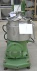 Used: Westfalia BKA-28-86-076 solid bowl disc centrifuge, 316 stainless steel construction (product contact areas), max bowl speed 6500 rpm, chamber bowl clarifier design, centripetal pump liquid dis...