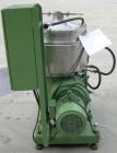 Used: Westfalia BKA-28-86-076 Solid Bowl Disc Centrifuge, 316 stainless steel construction (product contact areas), max bowl speed 6500 rpm, chamber bowl clarifier design, centripetal pump liquid dis...