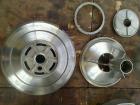 Used Westfalia BKA-28-86-076 Solid Bowl Disc Centrifuge. 316 stainless steel construction (product contact areas), max bowl speed 6500 rpm, chamber bowl clarifier design, centripetal pump liquid disc...