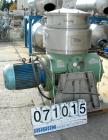 USED: Westfalia BKA-35-86-576 solid bowl disc centrifuge.316 stainless steel construction (product contact areas). Max bowl speed 5000 rpm, two chamber bowl design, centripetal pump liquid discharge,...