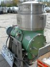 USED: Westfalia BKA-35-86-576 solid bowl disc centrifuge.316 stainless steel construction (product contact areas). Max bowl speed 5000 rpm, two chamber bowl design, centripetal pump liquid discharge,...