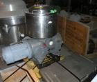 Used Westfalia BKA-6-86-076 Solid Bowl Disc Centrifuge, 316 Stainless Steel. Maximum bowl speed 8510 rpm, chamber bowl design, clarifier design (liquid/solids separation), centripetal pump liquid dis...