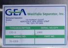 Used Westfalia CTC-3-03-107 Solid Bowl Disc Centrifuge