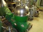 Used-Westfalia KA25-86-076 Chamber Bowl Disc Centrifuge. Material of construction is stainless steel on product contact part...