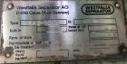 Used Westfalia KA-6-86-575 Solid Bowl Chamber Centrifuge