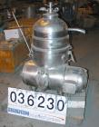 USED: Westfalia RN9004 Solid Bowl Disc Centrifuge, modelclarifier design. 321 stainless steel product contact areas. Driven by a 9 kw (12 hp), 3/60/550 volt, 1140 rpm motor.