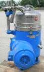 Used Stainless Steel Westfalia Solid Bowl Refining Disc Centrifuge, RTA-45-01-074 