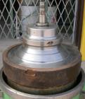 Used Westfalia RTA-45-01-076 Solid Bowl Disc Centrifuge, stainless steel construction (product contact areas), 2205 stainless steel bowl, maximum bowl speed 7200 rpm, light and heavy phase centripeta...