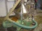 Used Westfalia SA-19-06-076 Desludger Disc Centrifuge, stainless steel. 8150 rpm, diameter 14.3