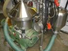 Used Westfalia SA-19-06-076 Desludger Disc Centrifuge, stainless steel. 8150 rpm, diameter 14.3