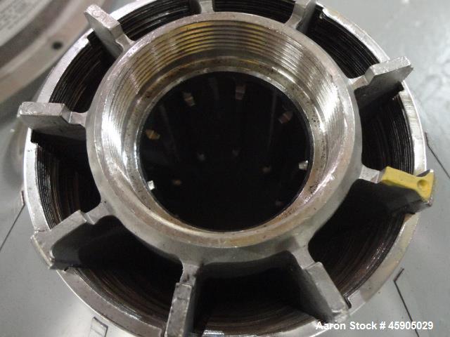 Used Alfa-Laval BTUX-51OT-34CEP-60 Nozzle Disc Centrifuge, 316 stainless Steel (product contact areas), clarifier design (Liquid/solids separation), centripetal pump liquid discharge, driven by a 45 ...