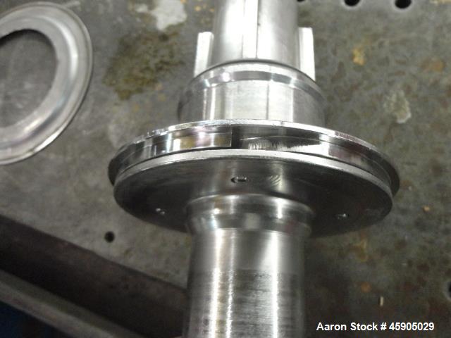 Used Alfa-Laval BTUX-51OT-34CEP-60 Nozzle Disc Centrifuge, 316 stainless Steel (product contact areas), clarifier design (Liquid/solids separation), centripetal pump liquid discharge, driven by a 45 ...