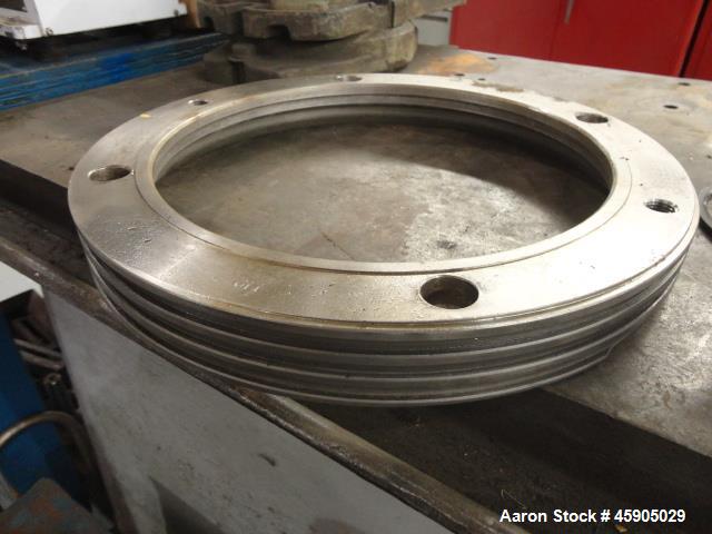 Used Alfa-Laval BTUX-51OT-34CEP-60 Nozzle Disc Centrifuge, 316 stainless Steel (product contact areas), clarifier design (Liquid/solids separation), centripetal pump liquid discharge, driven by a 45 ...
