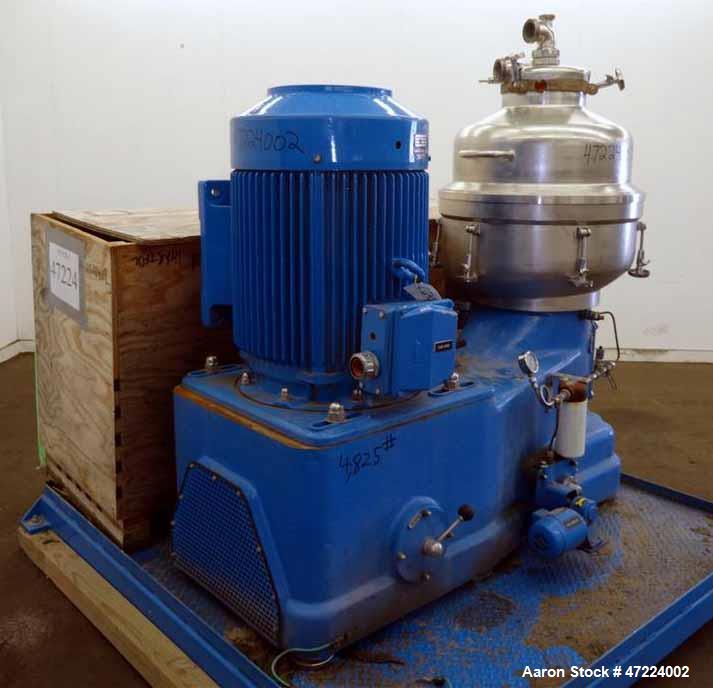 Used Alfa Laval Disc Nozzle Centrifuge, Model FEUX-412