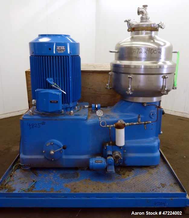 Used Alfa Laval Disc Nozzle Centrifuge, Model FEUX-412
