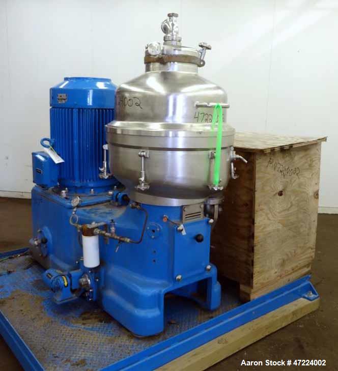 Used Alfa Laval Disc Nozzle Centrifuge, Model FEUX-412