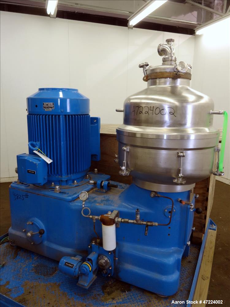 Used Alfa Laval Disc Nozzle Centrifuge, Model FEUX-412