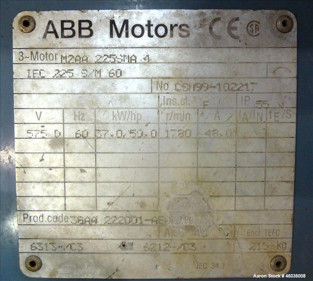 Used Alfa Laval FEUX-412U-35-60 Nozzle Disc Centrifuge 316 Stainless Steel Construction, (3) Clarifier Design (liquids/solids separation). Centripetal pump liquid discharge. Flange mount 50 hp, 575/3...