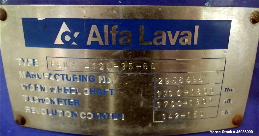Used Alfa Laval FEUX-412U-35-60 Nozzle Disc Centrifuge