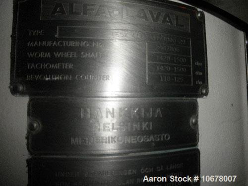 Used-Alfa Laval Nozzle Disc Centrifuge, FEUX-412 