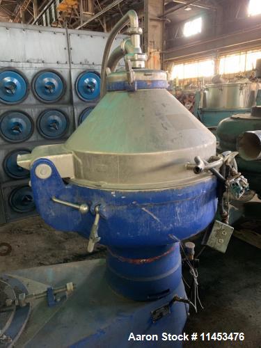 Alfa Laval SPQX-512-S-31CG-60 Nozzle Disc Centrifuge. Used.