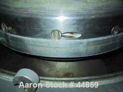 Used Alfa Laval SPQX-512S-31CG-60 Nozzle Centrifuge. 60 HP motor 3/60/460, belt driven, upper piping, base and sub-base. Maximum speed is 4630 rpm, recycle feature, suitable for up to 25,000 lb/hour ...