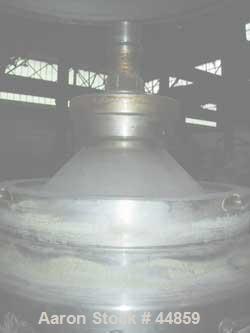 Used Alfa Laval SPQX-512S-31CG-60 Nozzle Centrifuge. 60 HP motor 3/60/460, belt driven, upper piping, base and sub-base. Maximum speed is 4630 rpm, recycle feature, suitable for up to 25,000 lb/hour ...