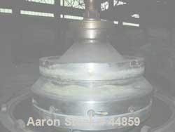 Used Alfa Laval SPQX-512S-31CG-60 Nozzle Centrifuge. 60 HP motor 3/60/460, belt driven, upper piping, base and sub-base. Maximum speed is 4630 rpm, recycle feature, suitable for up to 25,000 lb/hour ...