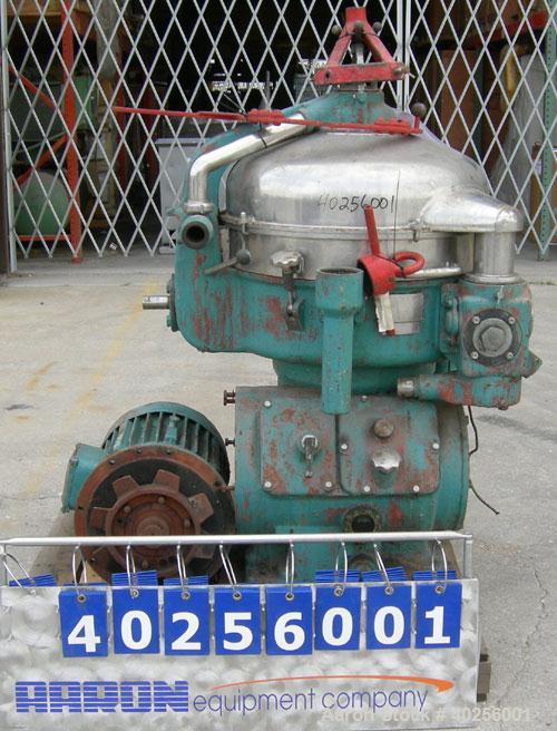 Used Delaval Nozzle Disc Centrifuge, Model SVSX-210-75B