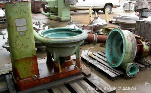 Used Dorr Oliver BH-20 Merco Centrifuge. Stainless steel rotor assem