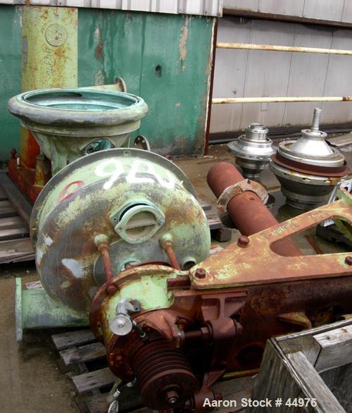 Used Dorr Oliver BH-20 Merco Centrifuge. Stainless steel rotor assem