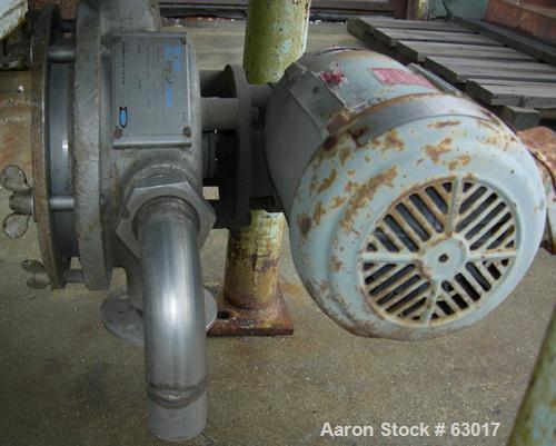 Used Dorr Oliver CSU-14 Nozzle Disc Centrifuge. 316 Stainless steel construction, maximum bowl speed 6100 rpm, skimmer assembly. Driven by a 25 hp, 3/50/400 volt, 2955 rpm motor. Unitized on a carbon...