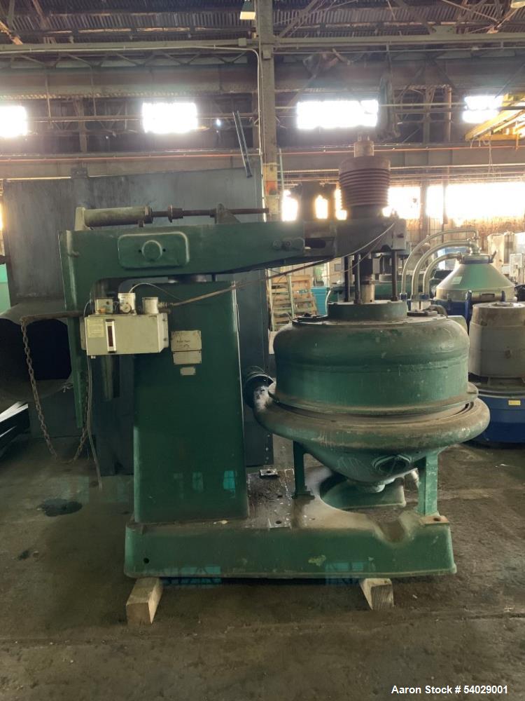Used Dorr-Oliver H-30 Merco Nozzle Centrifuge – 316SS, 3300 RPM, 100–500 GPM, 125 HP, With Rotary Strainer