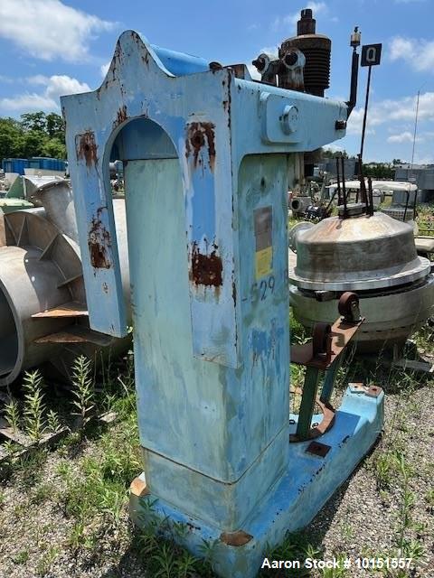 Used Dorr-Oliver Stainless Steel Disc Nozzle Centrifuge, Model PCH30. 71,019 kg/hr max. flow rate; 2,750 RPM max. bowl speed; 341 psi @ 430°F max. working pressure; 316 stainless steel casing; 317L s...