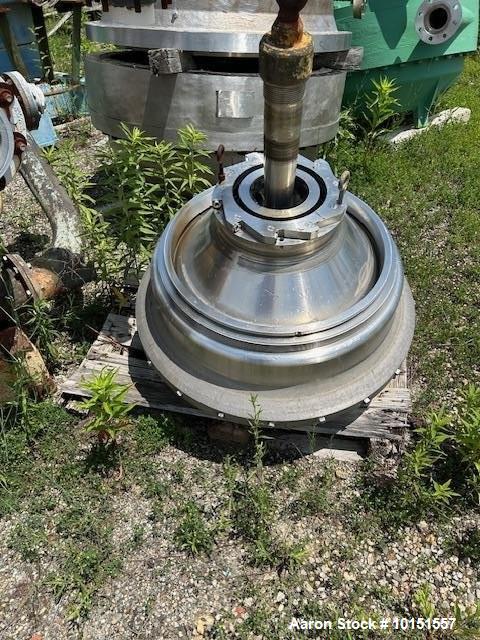 Used Dorr-Oliver Stainless Steel Disc Nozzle Centrifuge, Model PCH30. 71,019 kg/hr max. flow rate; 2,750 RPM max. bowl speed; 341 psi @ 430°F max. working pressure; 316 stainless steel casing; 317L s...