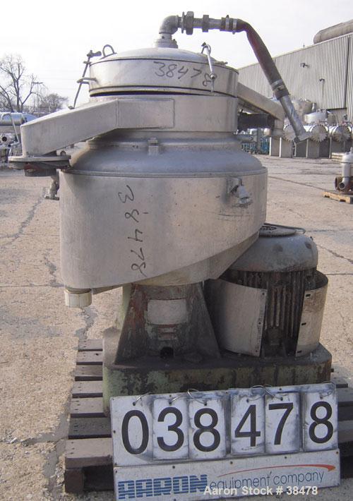 Used- Stainless Steel Sharples Nozzlejector Centrifuge, Type DM-E-1624-11-E-2463