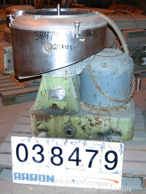 Used Stainless Steel Sharples Nozzlejector Centrifuge