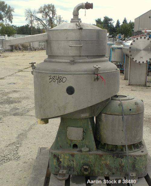 Used- Stainless Steel Sharples Nozzlejector Centrifuge, Type DM-E-1624-19-E-2633