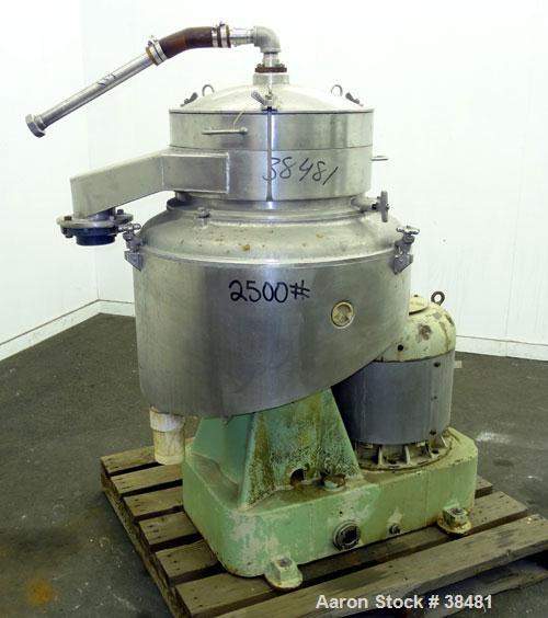 Used Stainless Steel Sharples Nozzle-Jector Centrifuge