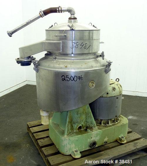 Used- Stainless Steel Sharples Nozzle-Jector Centrifuge