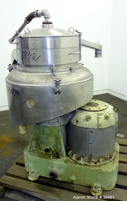 Used Stainless Steel Sharples Nozzle-Jector Centrifuge