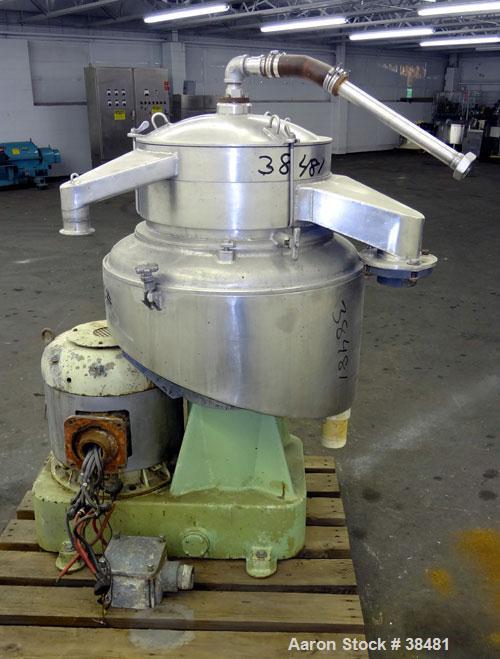 Used- Stainless Steel Sharples Nozzle-Jector Centrifuge