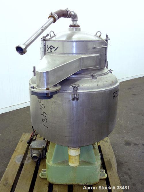 Used Stainless Steel Sharples Nozzle-Jector Centrifuge