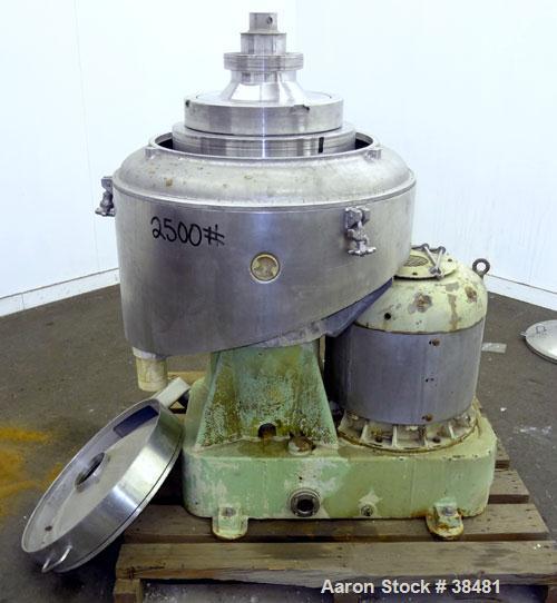 Used- Stainless Steel Sharples Nozzle-Jector Centrifuge