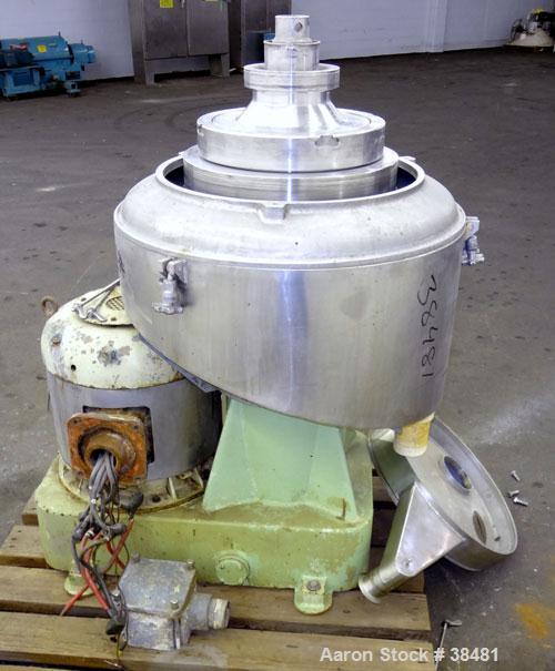 Used- Stainless Steel Sharples Nozzle-Jector Centrifuge