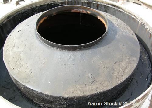 USED: Sharples DH-3 Nozzljector disc centrifuge, 304 stainless steel, separator design. Max bowl speed 6350 rpm. Max operating temperature 212 deg, belt drive configuration. Driven by an approximate ...