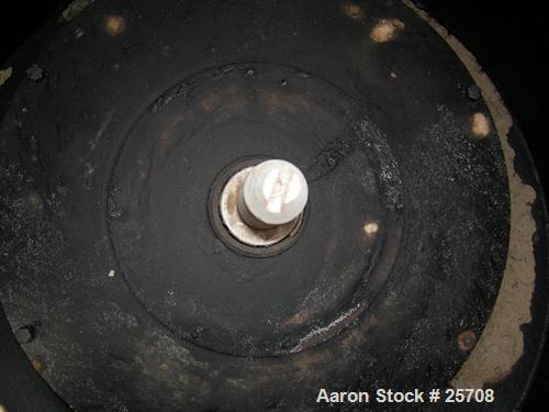 USED: Sharples DH-3 Nozzljector disc centrifuge, 304 stainless steel, separator design. Max bowl speed 6350 rpm. Max operating temperature 212 deg, belt drive configuration. Driven by an approximate ...